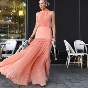 Veronica Beard Peach Maxi Dress